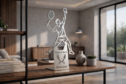 Trofeo de tenis personalizado
